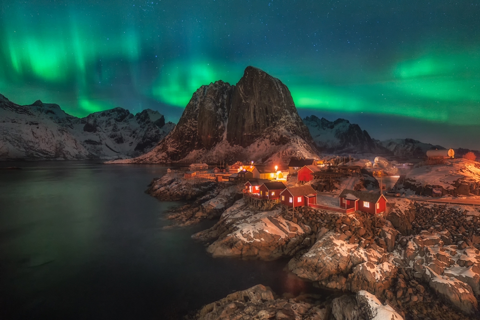 klarens - Beautiful night. Beautiful night in Hamnoy Lofoten, Norway . Zdjęcie 211953
