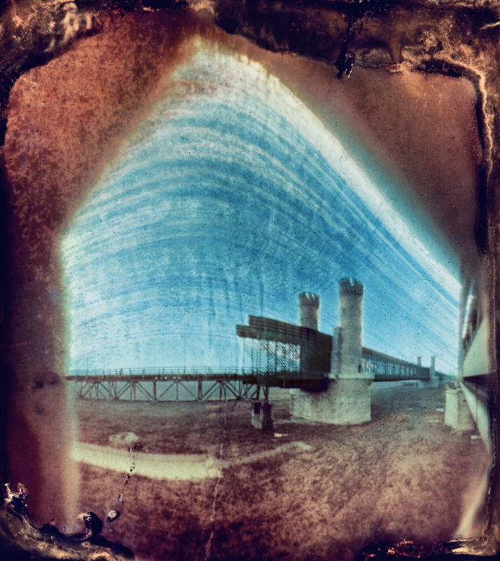 jan_kawa - Mosty Tczewskie #2. Solarigrafia. Ekspozycja 1 rok, materiał światłoczuły Rollei. Stylowa rameczka wykonana z grzybów i pleśni :). Zdjęcie 223220