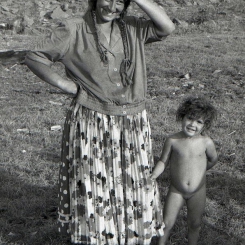 Gypsy mother with boy