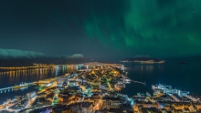 Zorza nad Alesund, Norw...