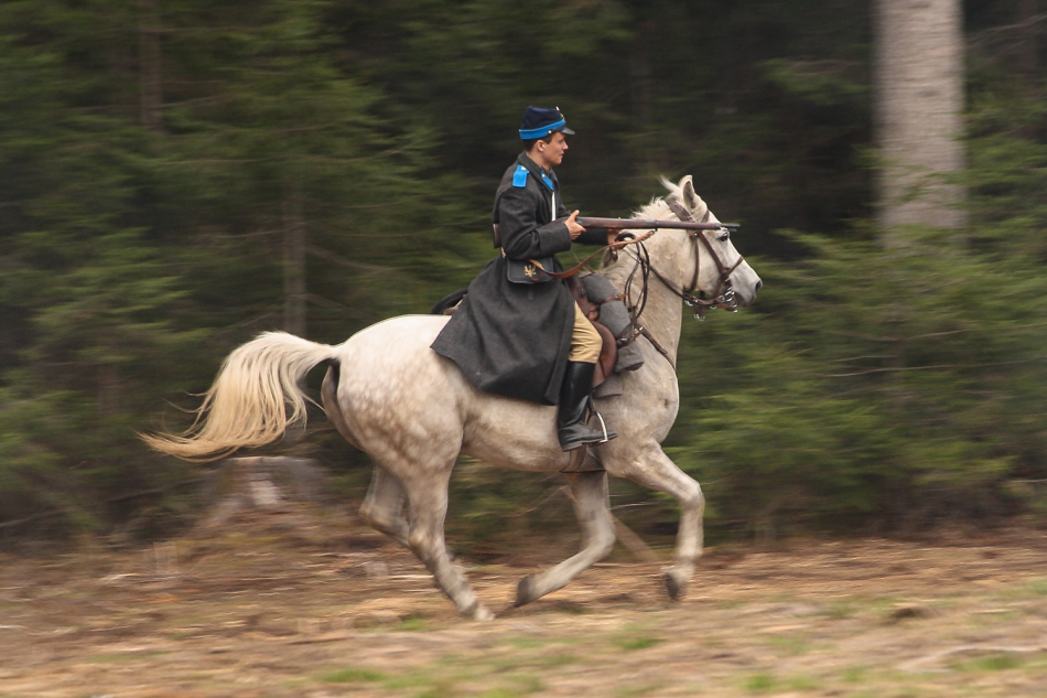 camelot - . Zdjęcie zrobione podczas rekonstrukcji historycznej jednej z potyczek Powstania Styczniowego, a mianowicie bitwy pod Waliłami...27.04.2013 r.. Zdjęcie 311160