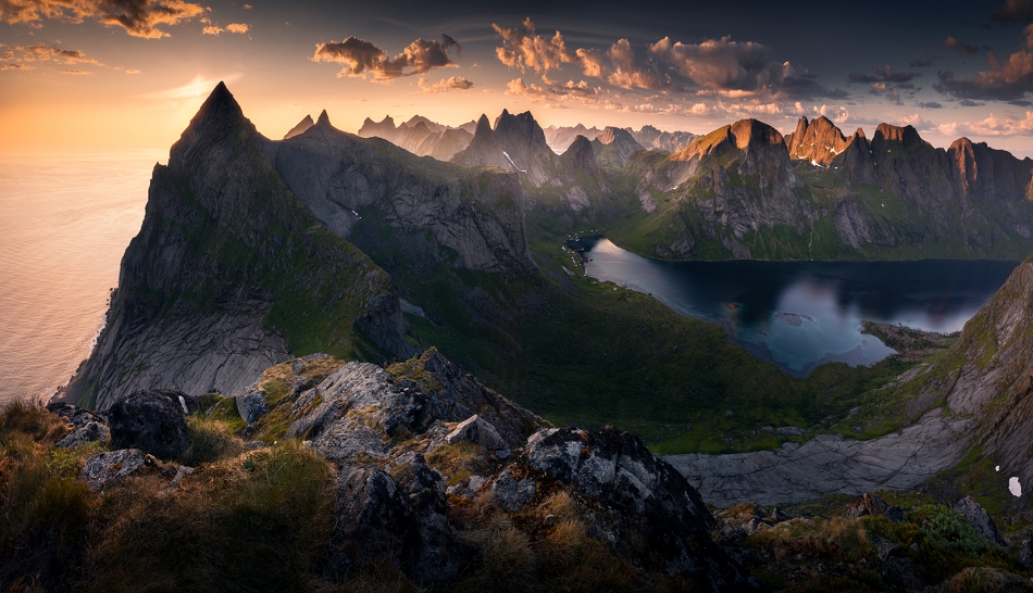 karol_nienartowicz - . Panorama z Helvetestinden, Lofoty. Zdjęcie 316677