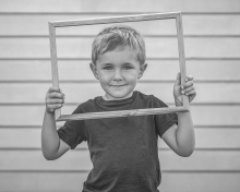 portret w ramie
