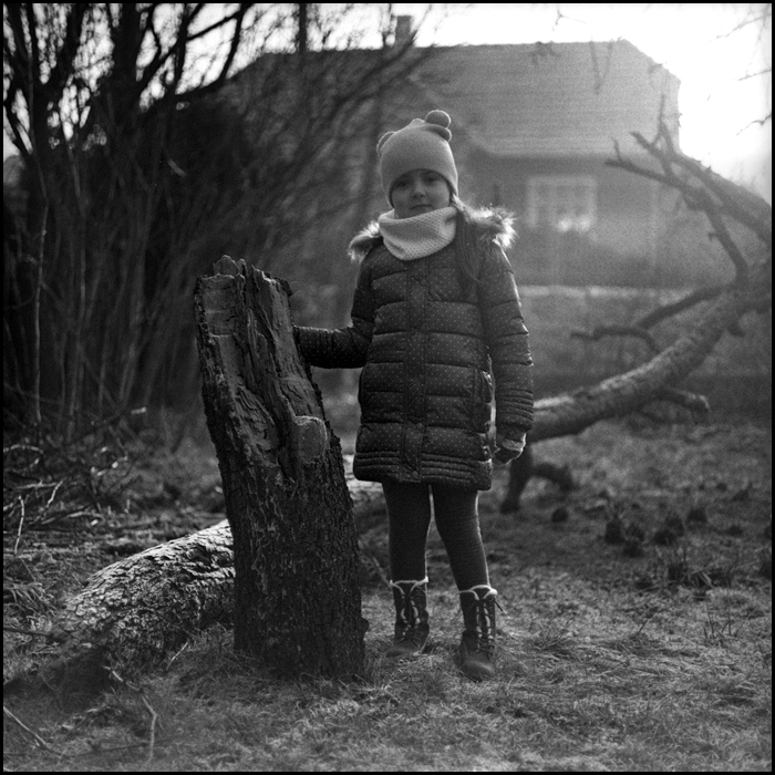 leo - w tajemniczym ogrodzie . :)  PSix Biometar 80mm Delta 400 skan . Zdjęcie 158754
