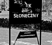 Park  Słoneczny zimowo.