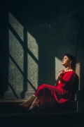 Lady in red