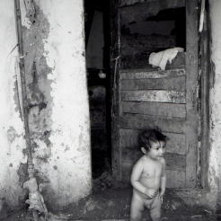 In the door