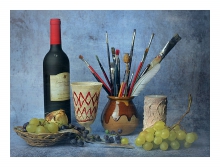 martwa natura z wino(gr...