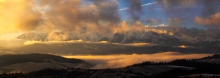 Nadciągąją chmury na Tatry