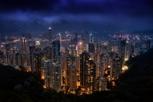 Hong Kong by night