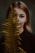Girl with a fern